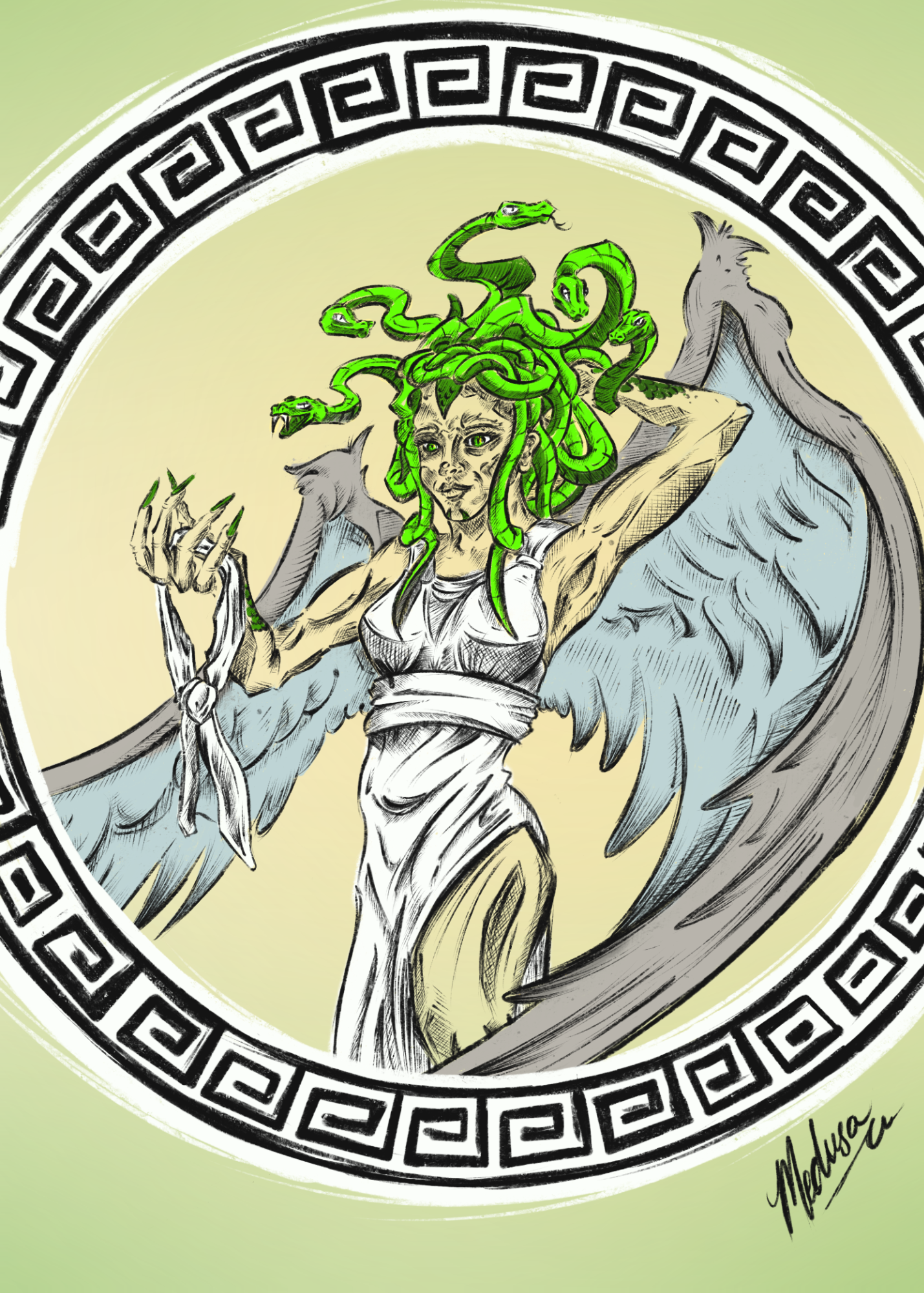 Medusa Art Print 5x 7"